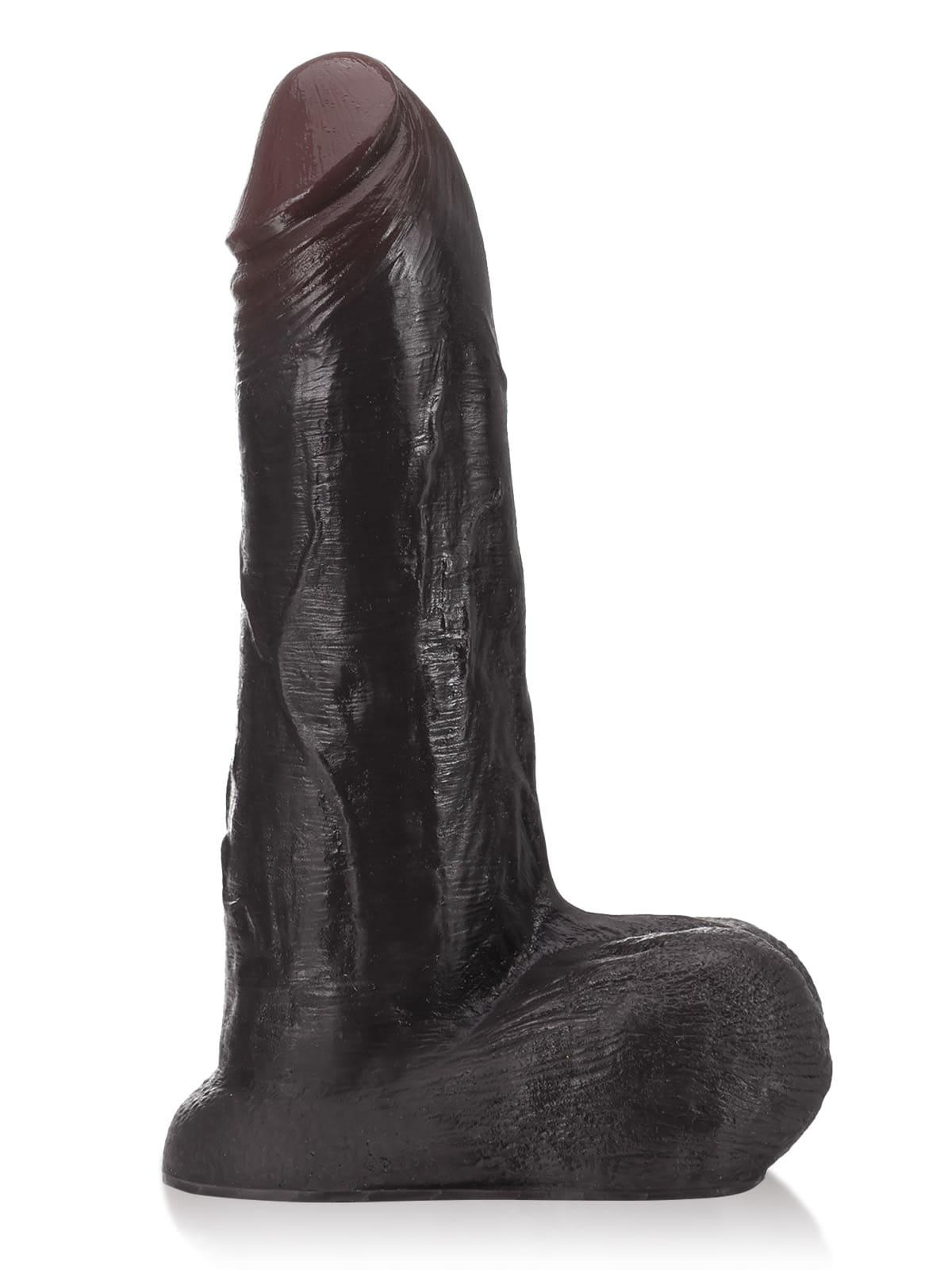 Phantom 9" x 2" Black Sliding Skin Vac-U-Lock Dildo With Moving Balls & Suction Cup