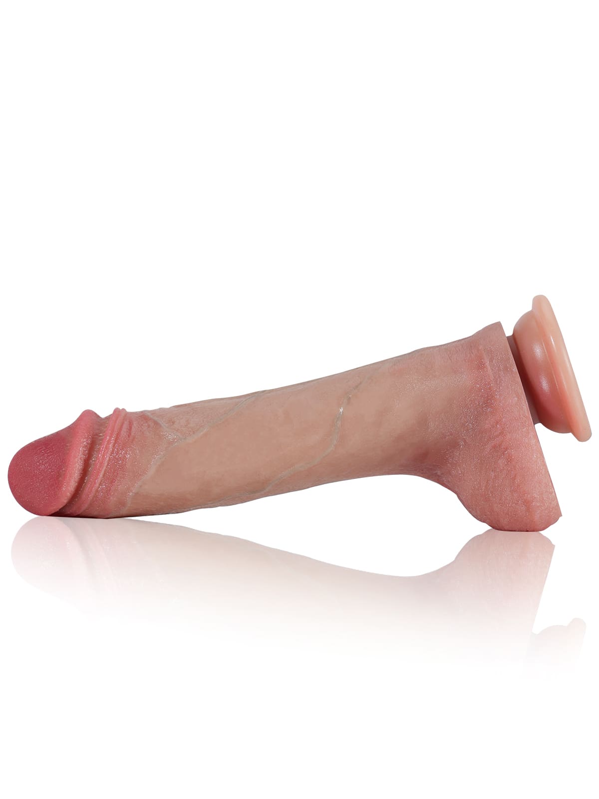 Benjamin 8.6" x 1.7" Flesh Soft Sliding Skin Thrusting Dildo