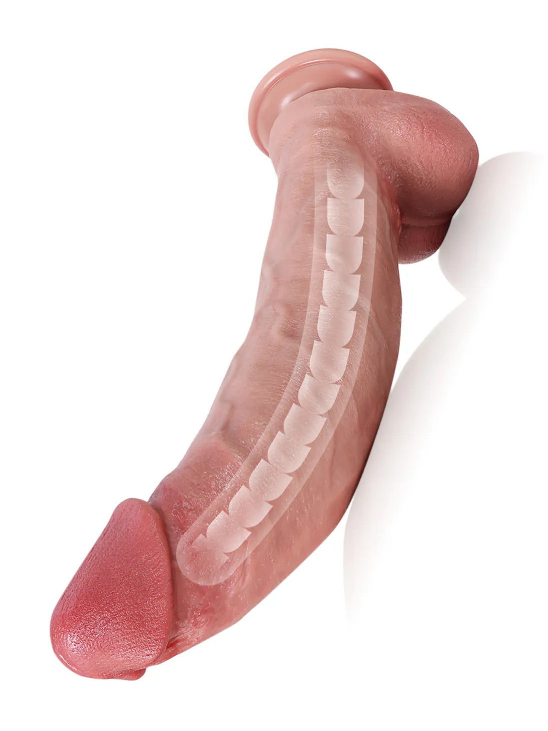 Farid 12.2" x 2.4" - Huge Dildo Soft Skin Dick With Metal Keel