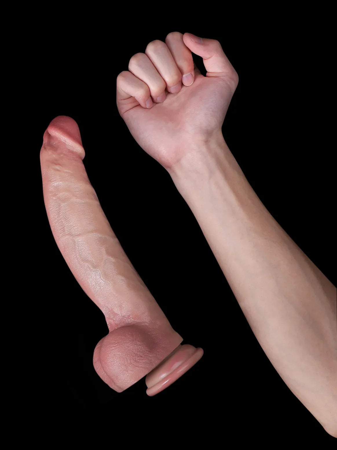 Farid 12.2" x 2.4" - Huge Dildo Soft Skin Dick With Metal Keel