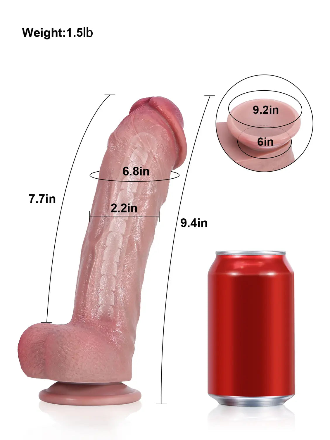 Machete 9.4" x 2.2" - Flesh G Spot Curved Dildo With Metal Keel