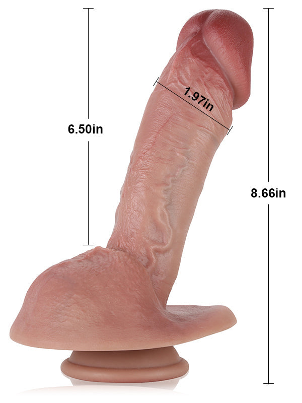 Mark 8.7" x 2" Big Mushroom Head Glans Dildo With Metal Keel