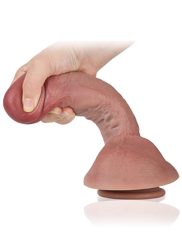 Mark 8.7" x 2" Big Mushroom Head Glans Dildo With Metal Keel