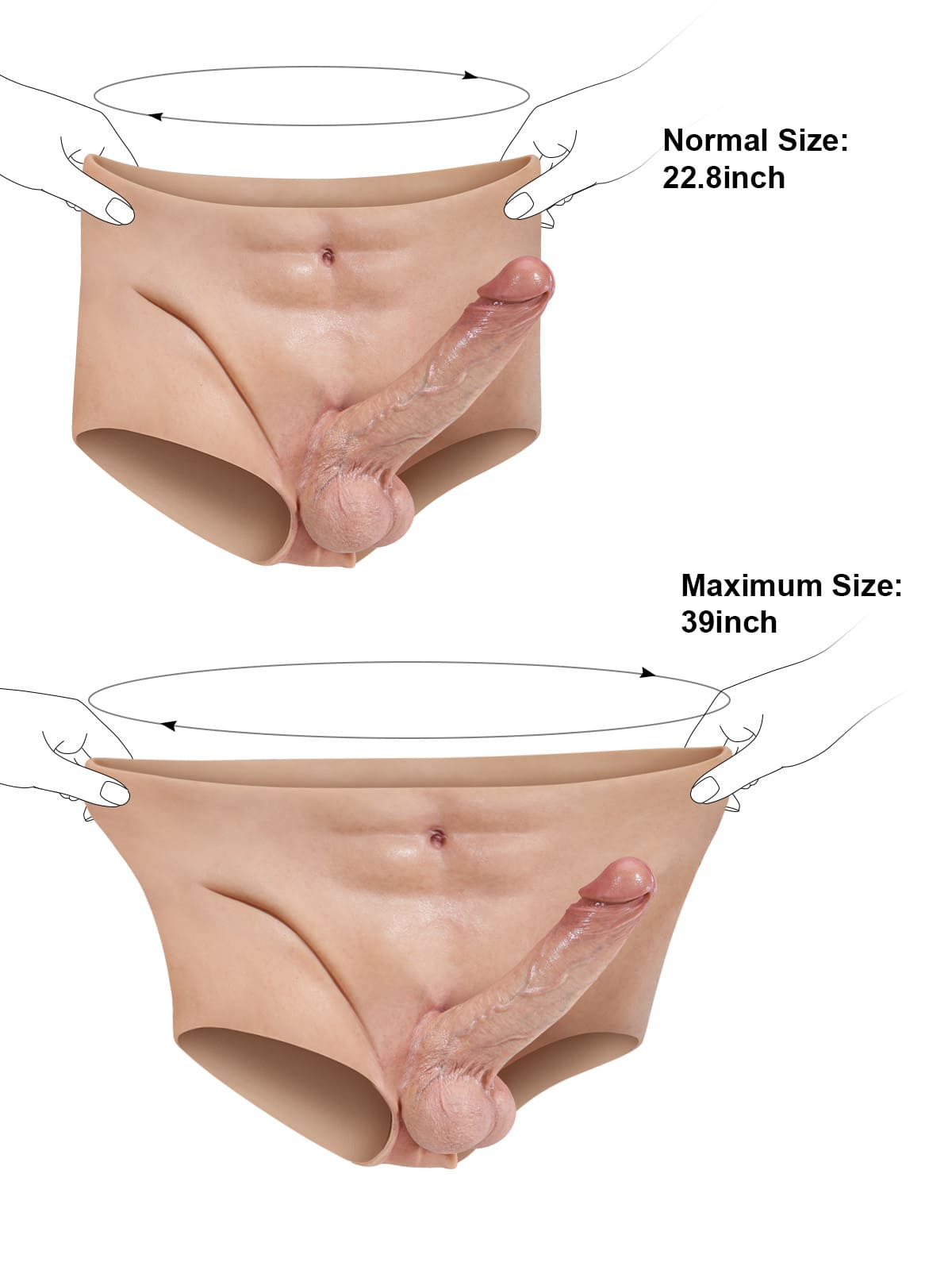 Beck 7.2" x 1.7" Strap Shorts Realistic Soft Cyber Skin Strap-On Dildo