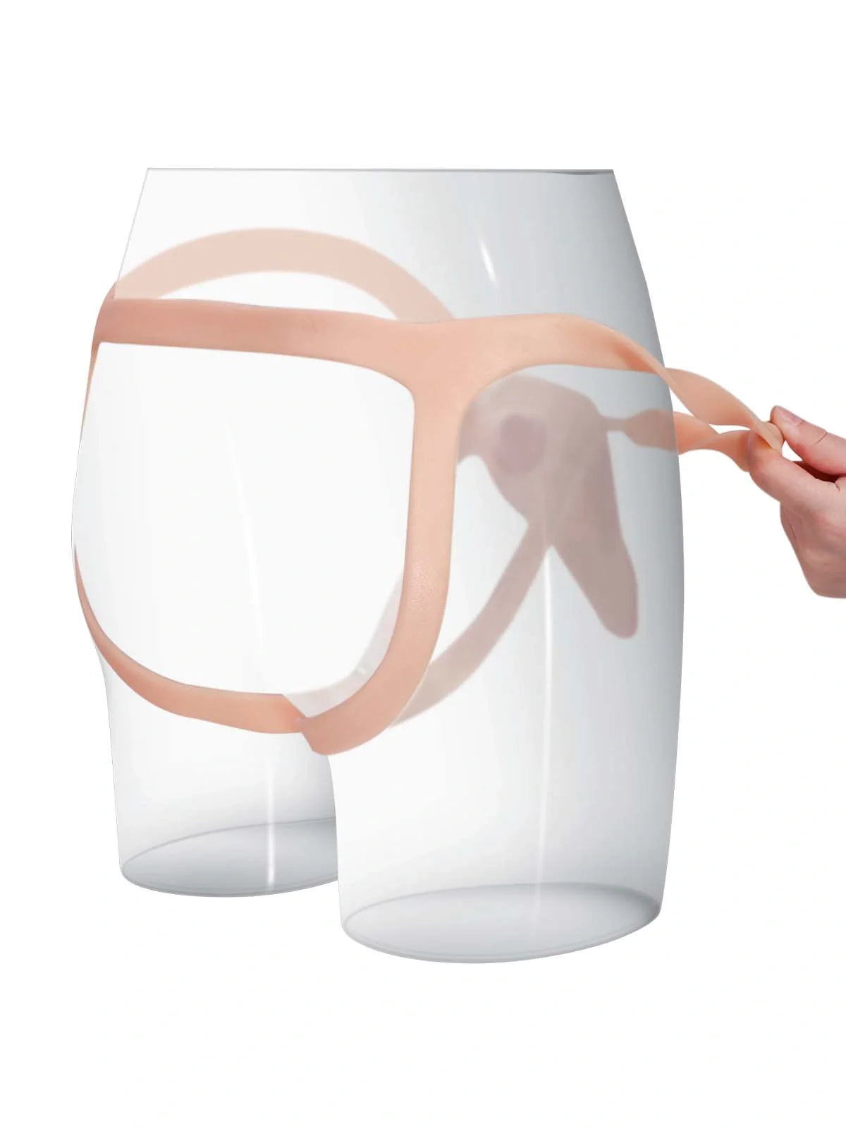 Emberfall 7.5" x 2" Hollow Strap-On with Penis Extension Sleeve For Women, Men, and Couples • ED Support • Wearable Design