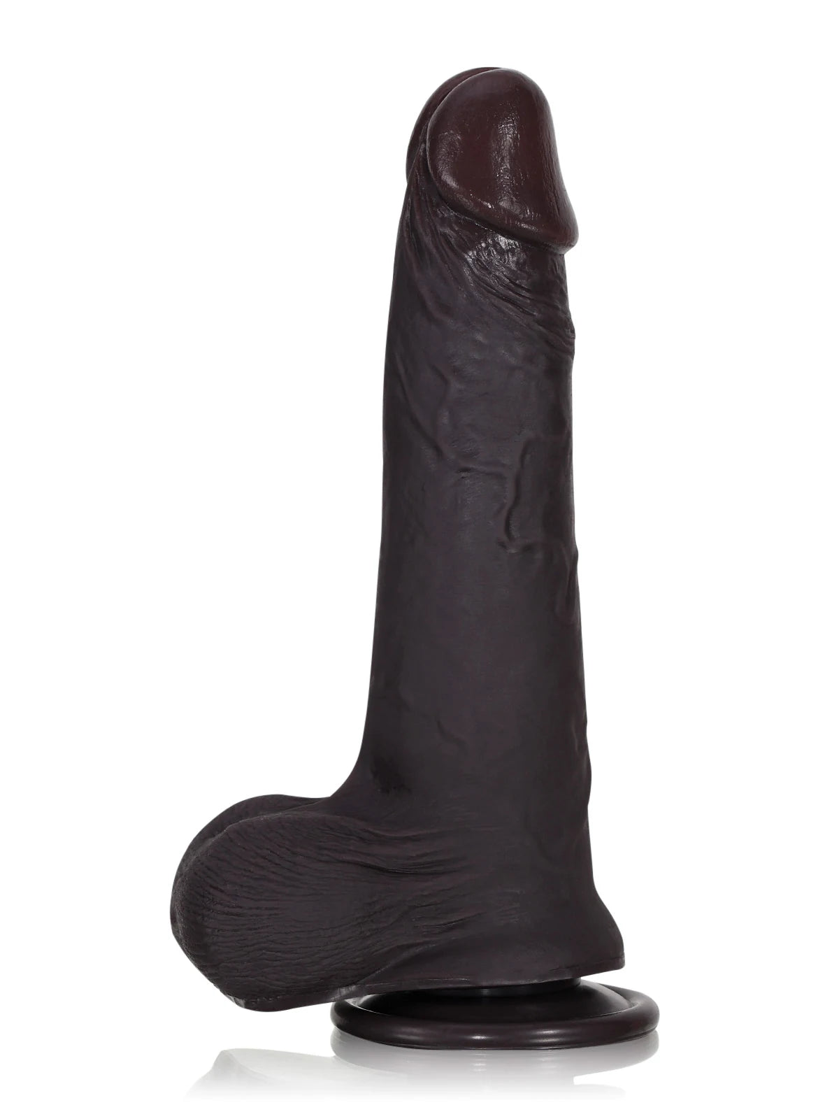 Billy 8.7" x 1.7" Black Sliding Skin Dildo With Moving Balls