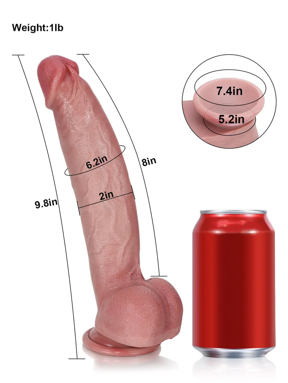 Shane 9.8" x 2" - Flesh Sexy Glans Most Realistic Dildo With Metal Keel Bendable