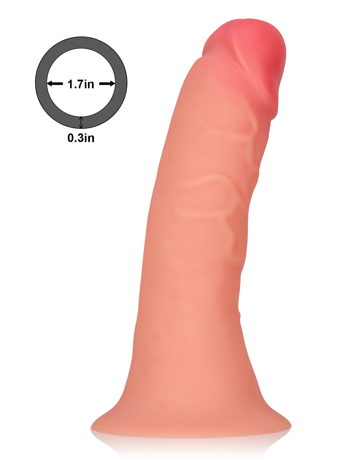 Adrian 7.2" x 1.5" Wearable Penis Sleeve For ED With O-Ring Strap On