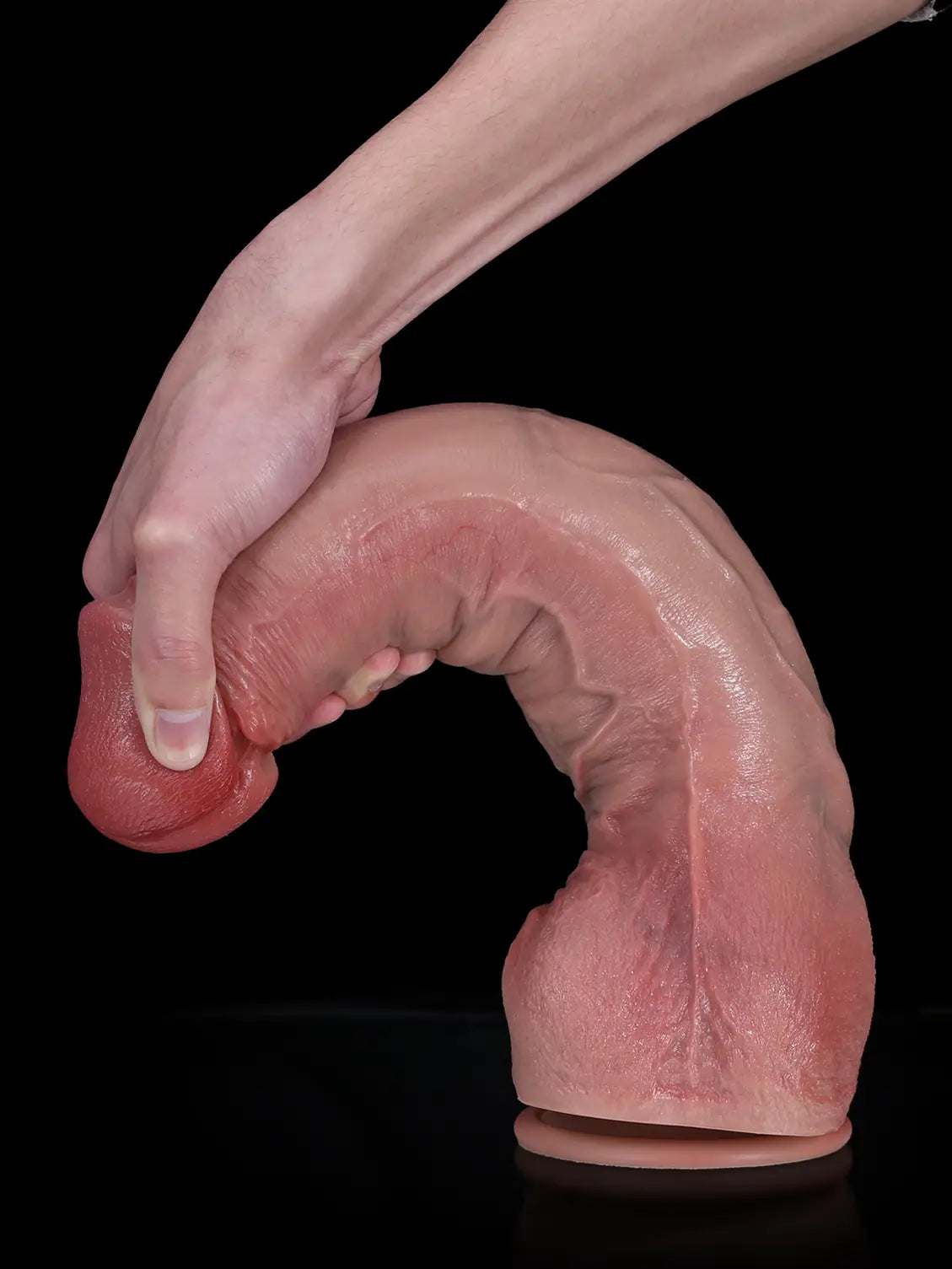 Jeff 13.8" x 2.6" -XXL  Enlarged Realistic Dildo with Tapered Shaft Design