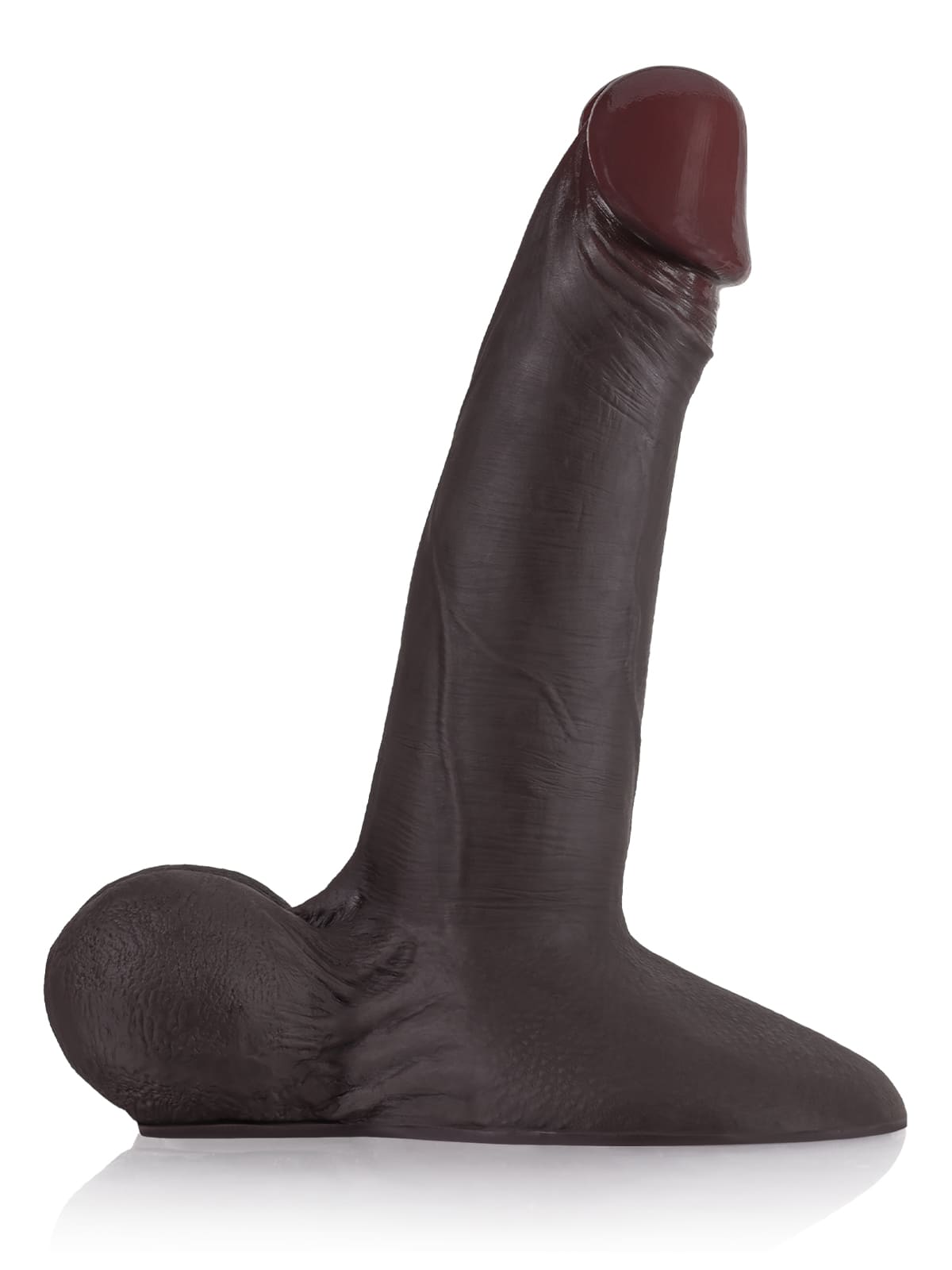 Patriot 9.4" x 2" Black Sliding Skin Vac-U-Lock Dildo With Moving Balls & Suction Cup