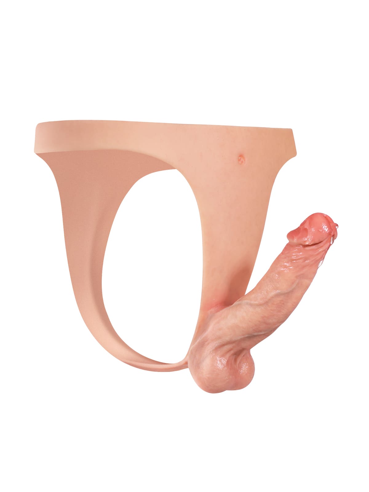 Nick 6.3" x 1.5" Realistic Silicone Strapped Dirty Penis, Sexy Thong Style With Dildo