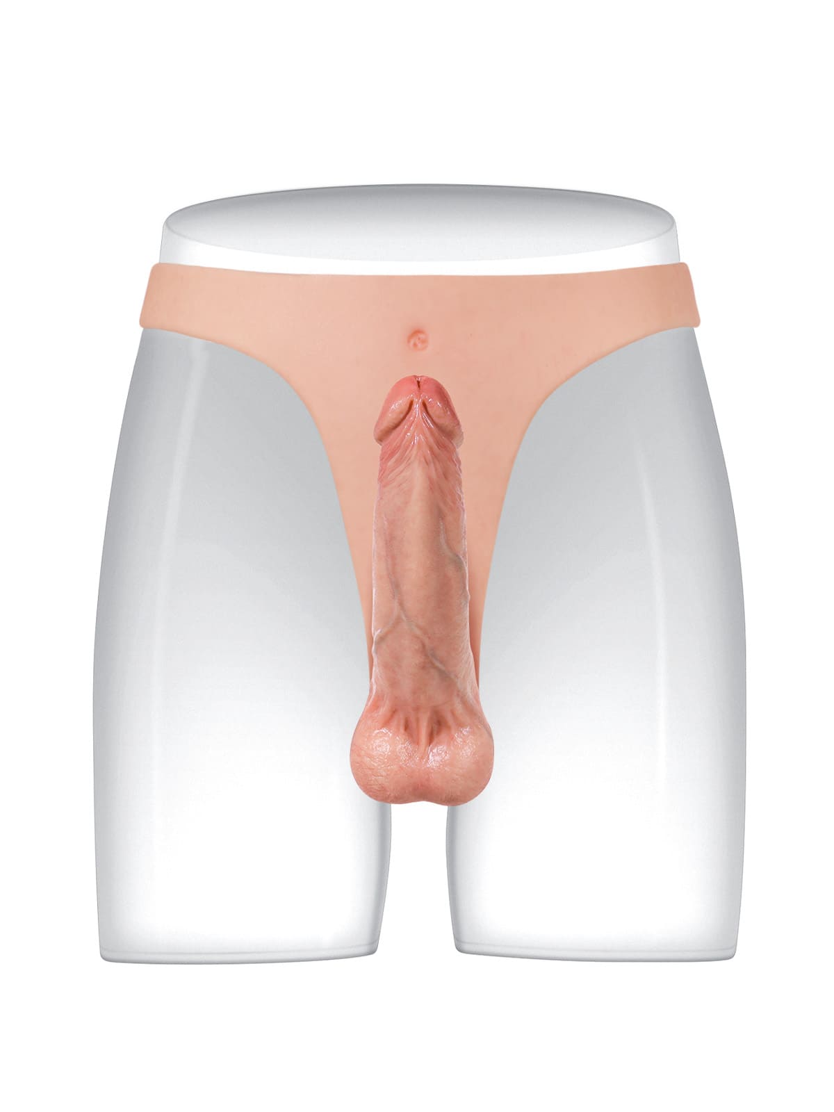 Nick 6.3" x 1.5" Realistic Silicone Strapped Dirty Penis, Sexy Thong Style With Dildo