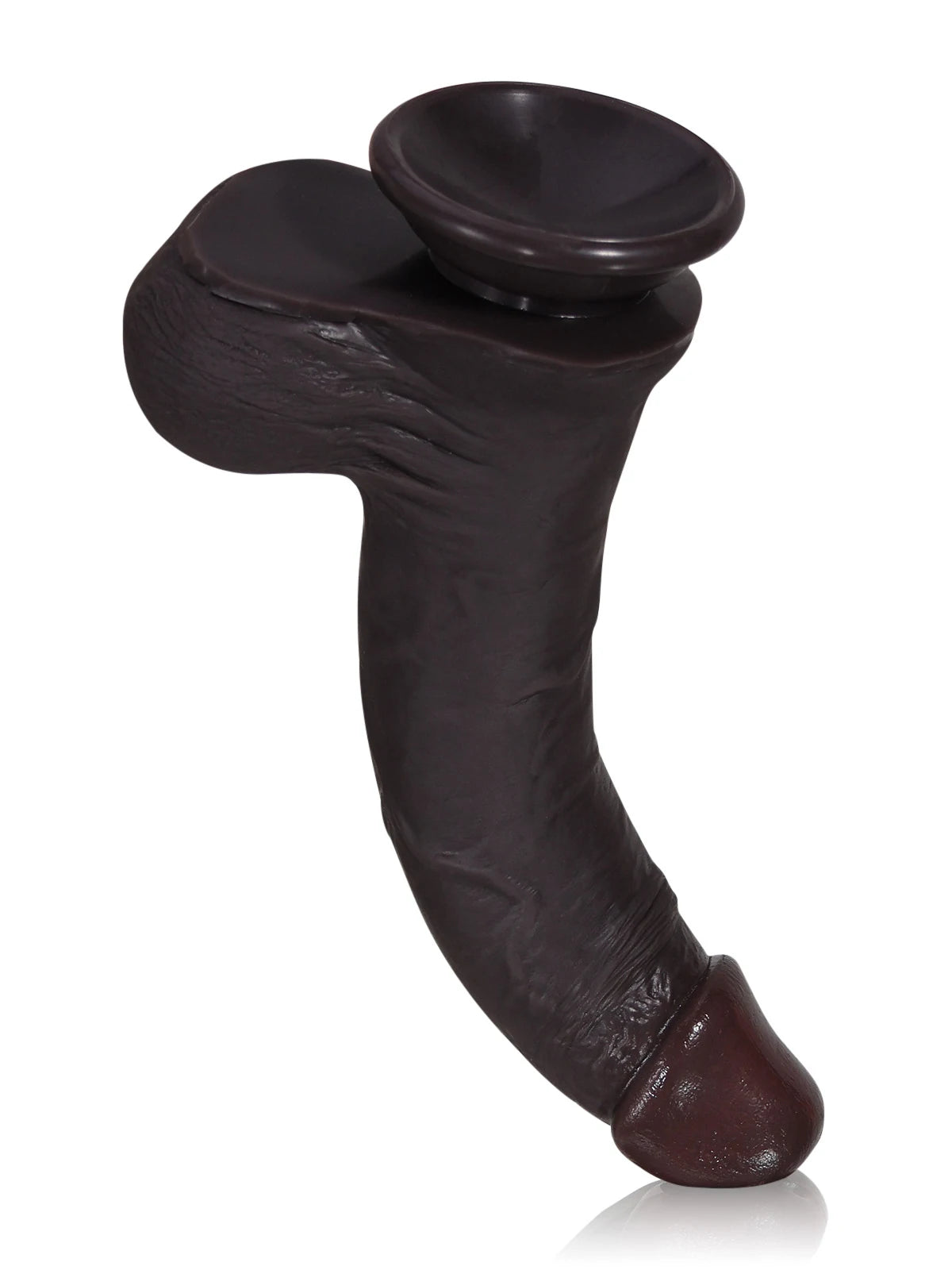 Billy 8.7" x 1.7" Black Sliding Skin Dildo With Moving Balls