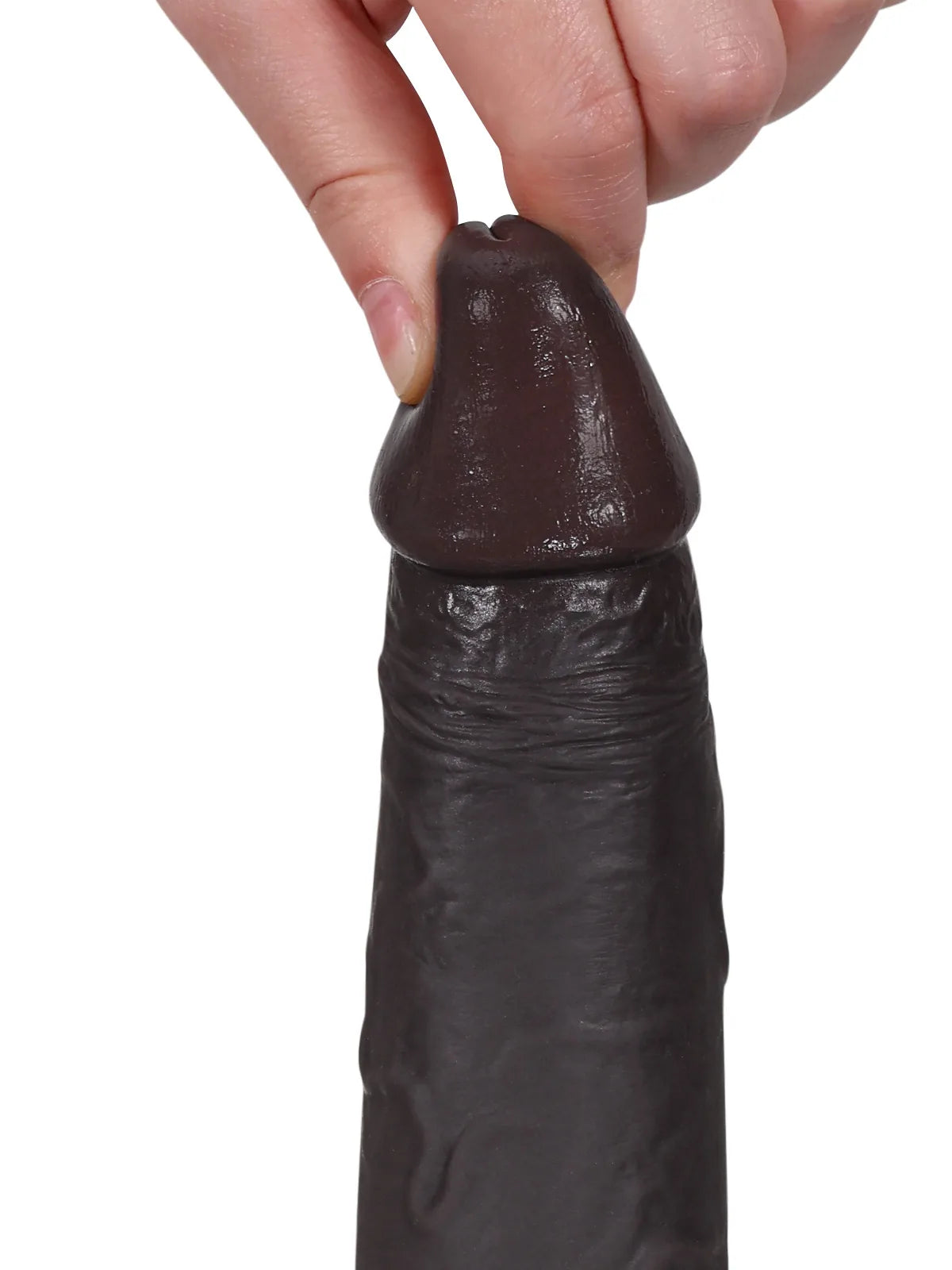 Billy 8.7" x 1.7" Black Sliding Skin Dildo With Moving Balls