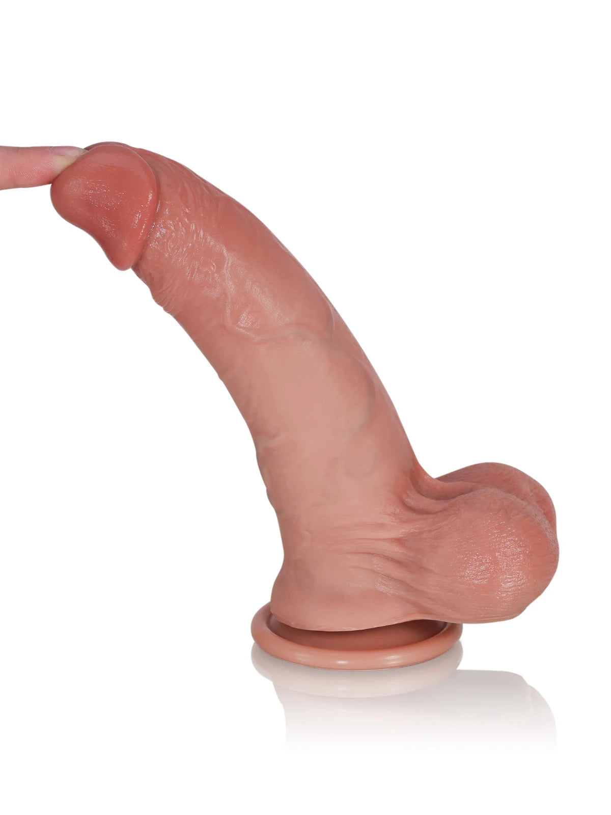 Billy 8.7" x 1.7" Sliding Skin Dildo With Moving Balls
