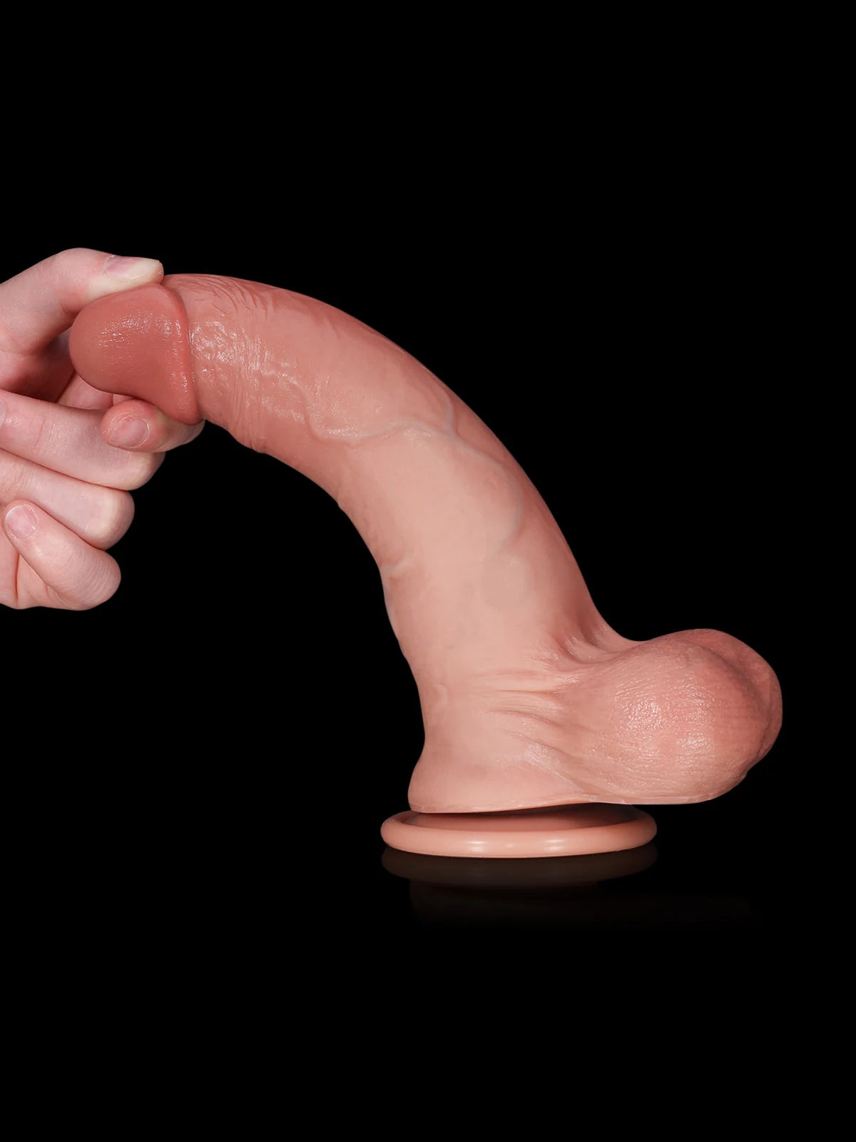 Billy 8.7" x 1.7" Sliding Skin Dildo With Moving Balls