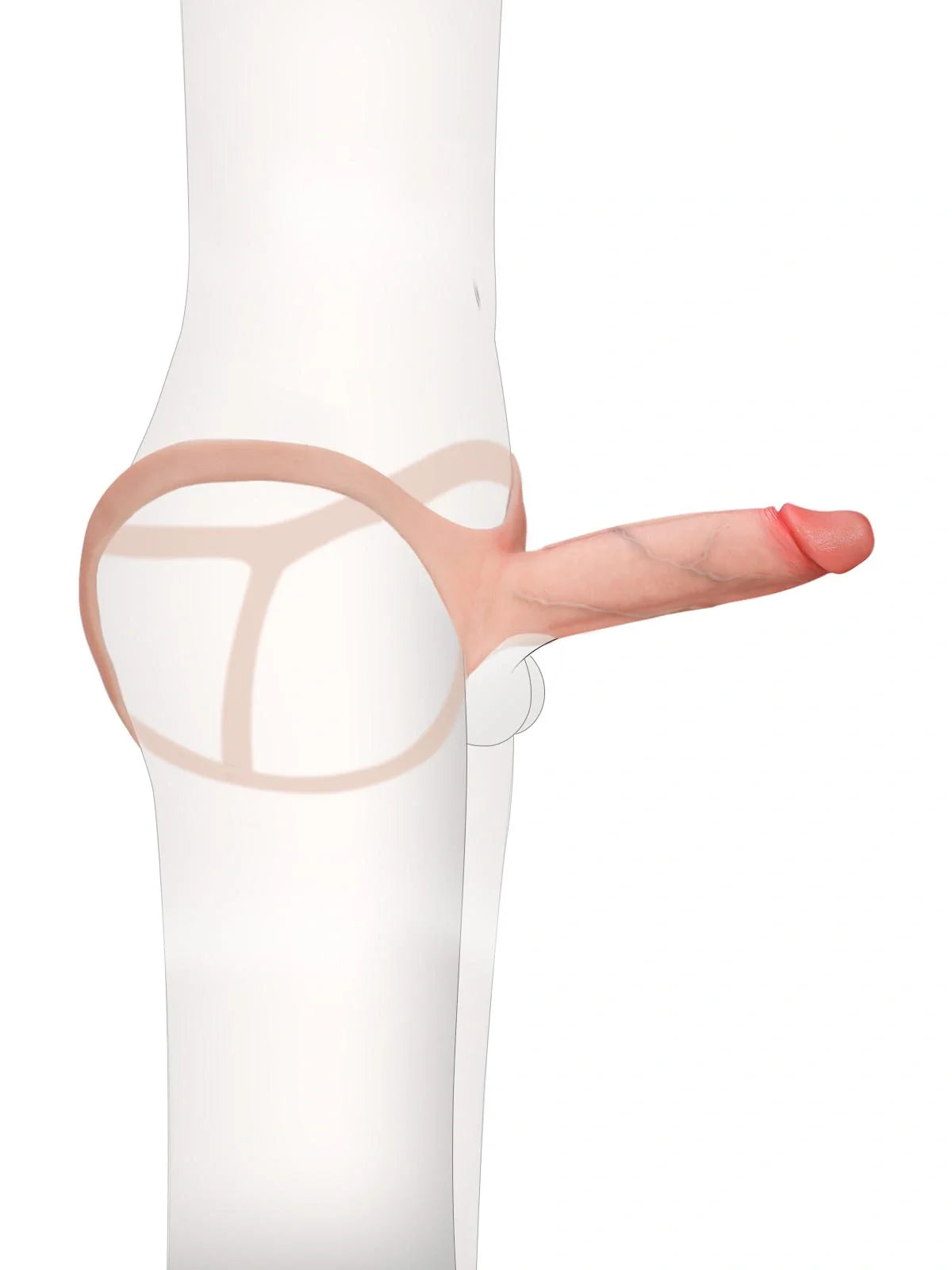 Seraphine 8.3" x 2.2" Wearable Hollow Dildo Strap-On • Penis Extender • ED Sleeve • For Women & Men