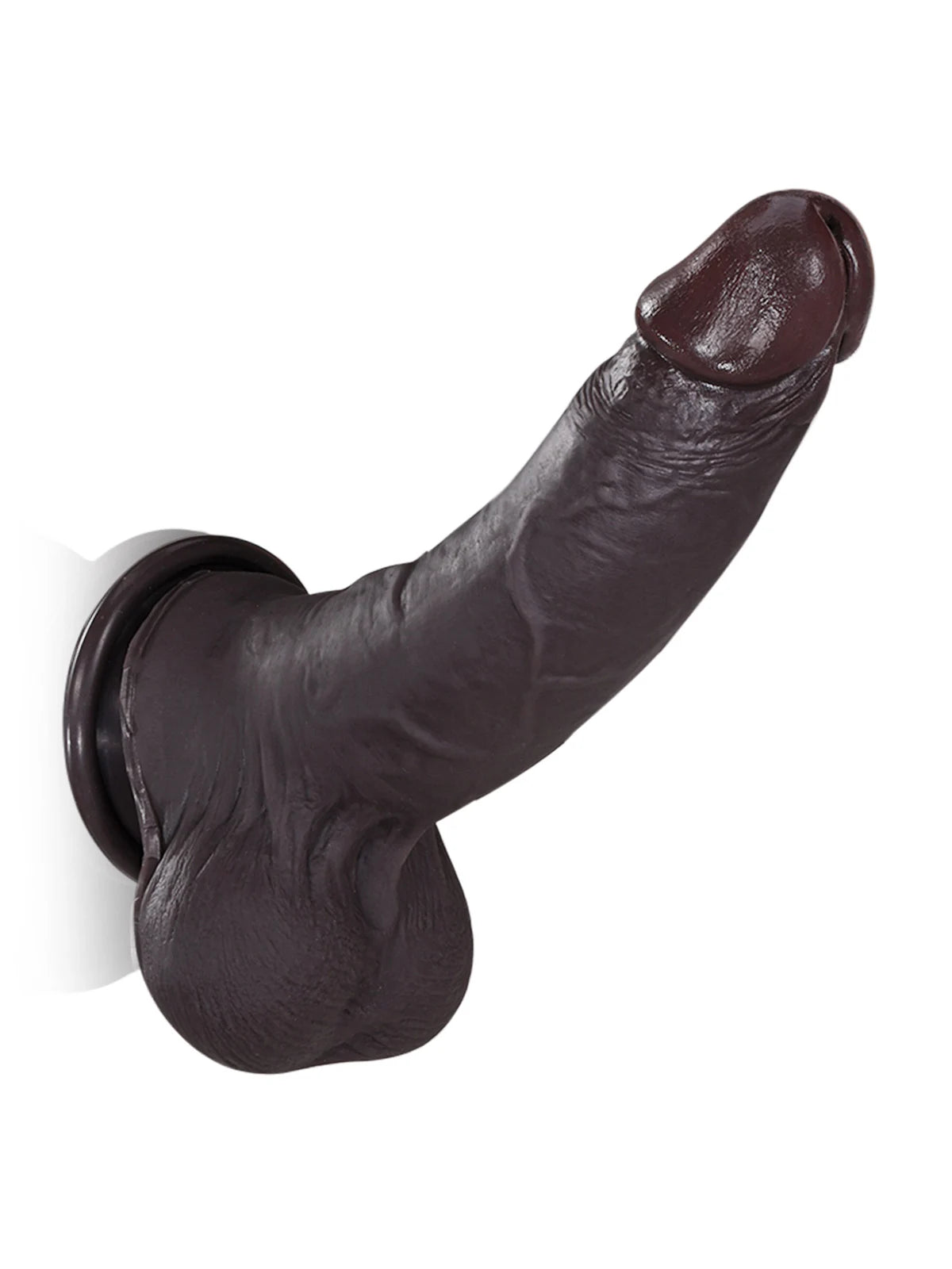 Billy 8.7" x 1.7" Black Sliding Skin Dildo With Moving Balls