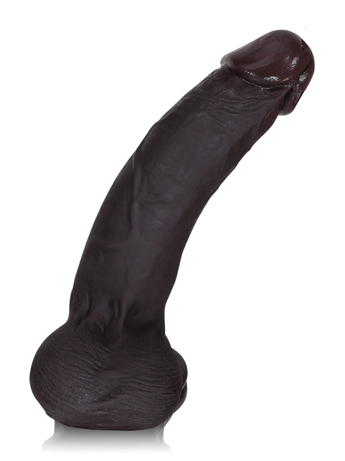Billy 8.7" x 1.7" Black Sliding Skin Dildo With Moving Balls
