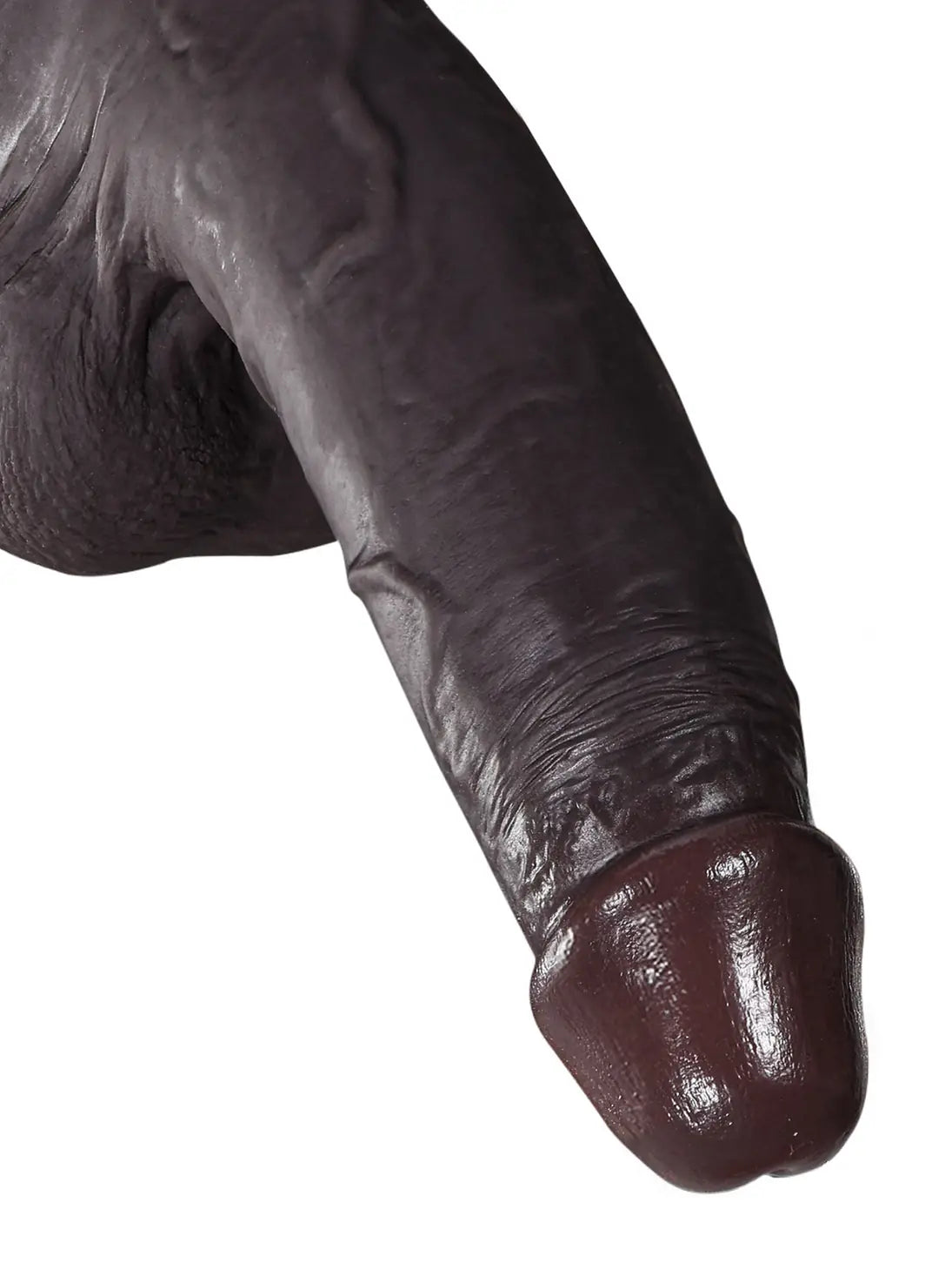 Billy 8.7" x 1.7" Black Sliding Skin Dildo With Moving Balls